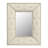 WHITE Rectangle Decorative Wall Hanging Mirror,Rivet Decoration,PU Covered MDF Framed Mirror For Bedroom Living Room Vanity Entryway Wall Decor,21X26inch