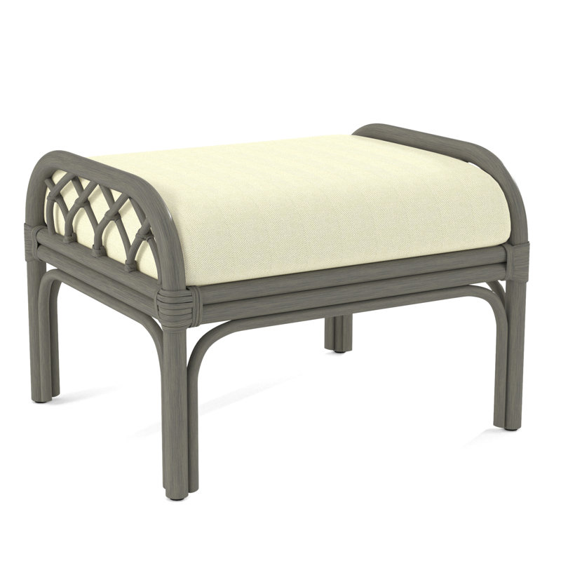 Repose-pieds rectangulaire Edgewater, Pierre grise, Performance gris sucre; 0863-84