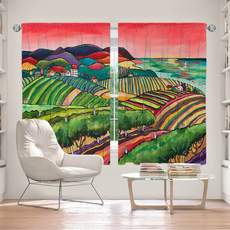 Ensemble de rideaux 2 pièces Franciska, L 40 po x L 61 po