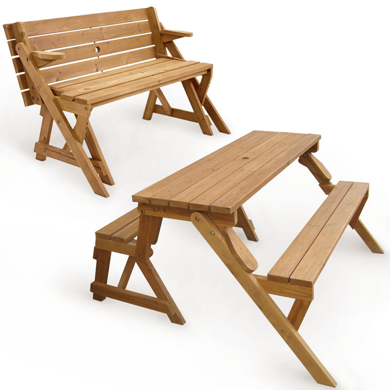 Eswer Solid Wood Hemlock Outdoor Bench