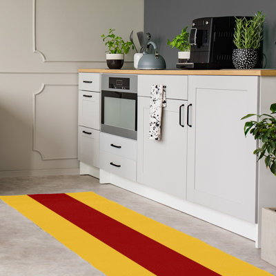 Tapis de zone rouge/jaune