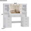 Meuble-lavabo 58,25 po avec miroir, station de charge, 8 tiroirs et 2 armoires-677203951