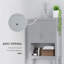 Armoire de rangement pour salle de bain à double porte avec tablette réglable intérieure et tablette ouverte Kleankin