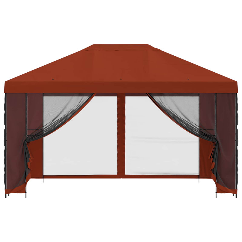 vidaXL 4 x 3 m Polyester and Steel 190, Terracotta