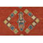 Tapis oriental géométrique en laine noué à la main 8 pi 5 po x 11 pi 3 po Kazak