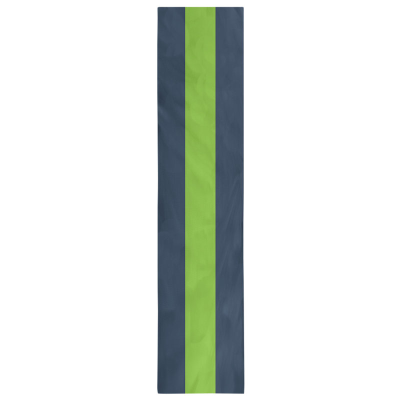 Minnesota Basketball Table Runner, 72" L x 16" W, Navy/Aurora Green/Navy, Poly Twill