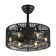 Angelyca 18 in. Black Rattan Caged Ceiling Fan with Light Kit and Remote