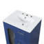 Meuble-lavabo 24 po avec lavabo, meuble-lavabo avec deux tiroirs et porte, tablette réglable, bois massif et panneau de fibres à densité moyenne, bleu-1846210216