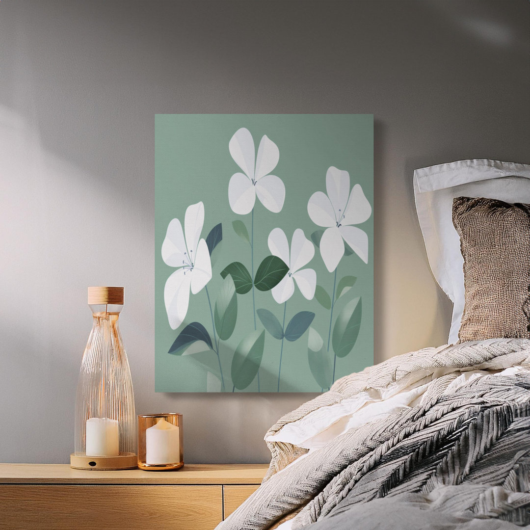 Soft Green Botanical Floral Wall Art