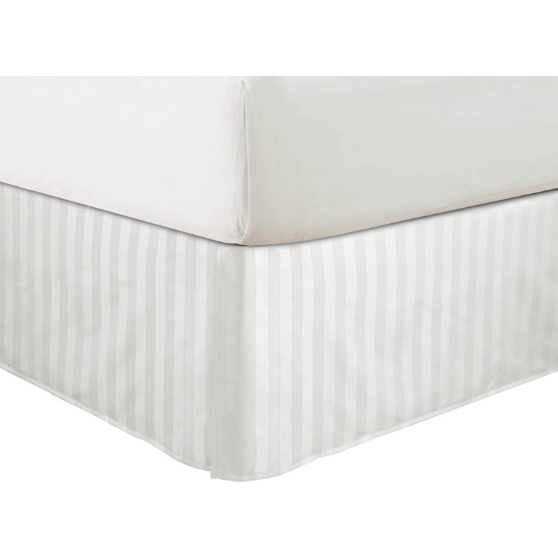 Simple Elegance Tailored Bed Skirt, White, Queen