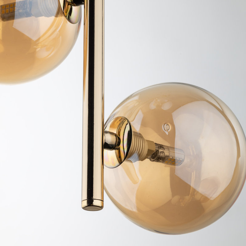 Estera 3 - Light Cluster Pendant, Brown/Gold colors
