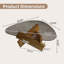 Table basse triangulaire 32,3 "Mid-Century moderne avec plateau en verre trempé-858248006