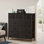 Commode en tissu à 9 tiroirs de 39,37 po avec plateau en bois et commode
