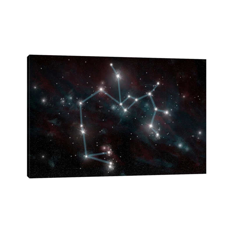 The Constellation Sagittarius the Archer 1 Piece Wrapped Canvas Wall Art, 20.32 cm H x 30.48 cm W
