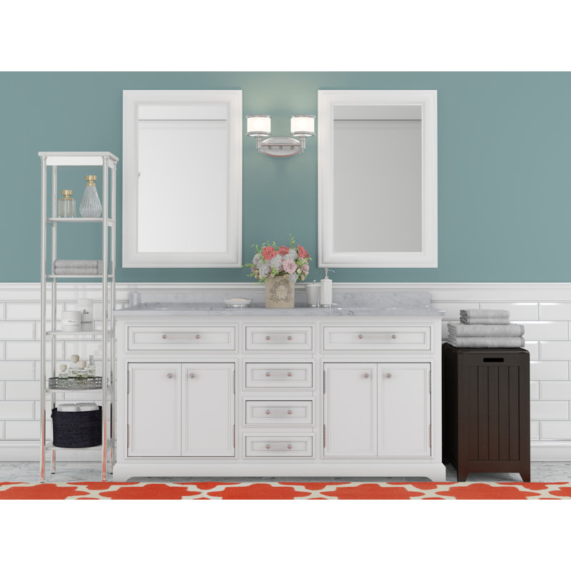 Ensemble de meuble-lavabo double 72 po Goyette, Blanc pur, 72"