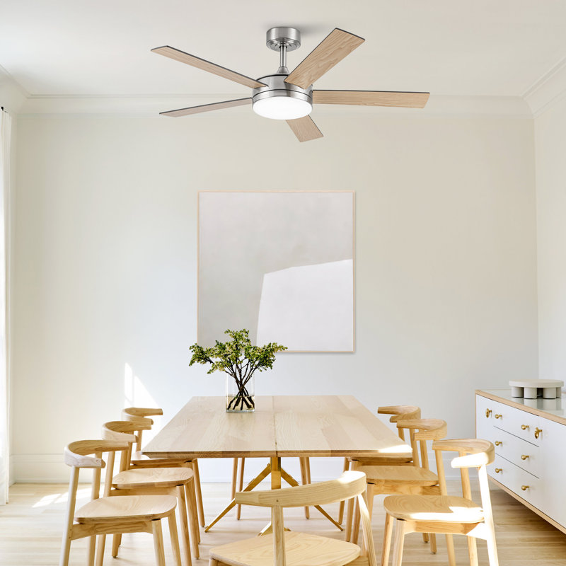 Vaczon 48" Modern Smart Dimmable Ceiling Fan with 3CCT LED Lights, 6-Speed Reversible DC Motor, Timer, Remote and App Control