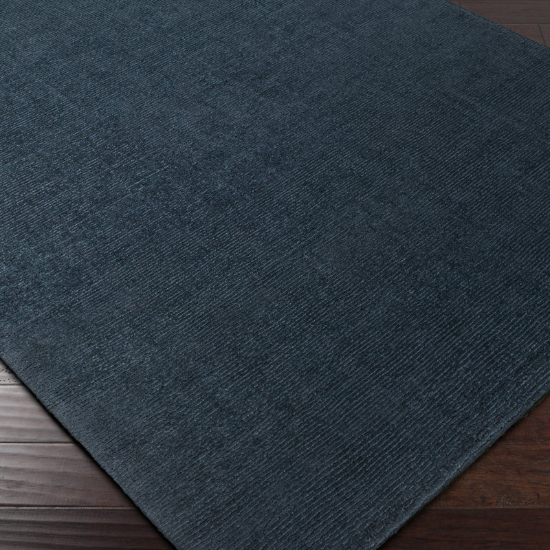 Mystique Moroccan Handwoven Wool Washable Rug, Dark Blue, Rectangle 183 x 274 cm