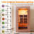 1-Person Indoor Low EMF Far Infrared Sauna with 6 Infrared Heating Elements, Premium Solid Wood, 7-Color Chromotherapy Lighting & Bluetooth Audio
