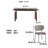 Italian Style Rectangular Modern Simple Rock Table 6 - Person Four Leg Dining Set-100946084