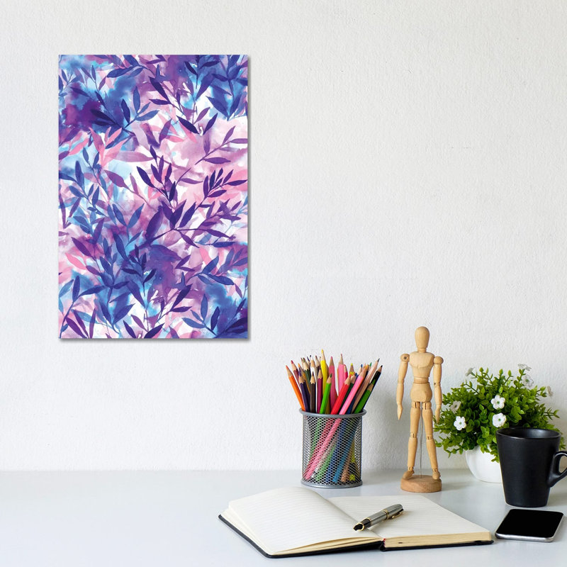 Changes Purple by Jacqueline Maldonado - Wrapped Canvas Painting, 20.32 cm H x 30.48 cm W