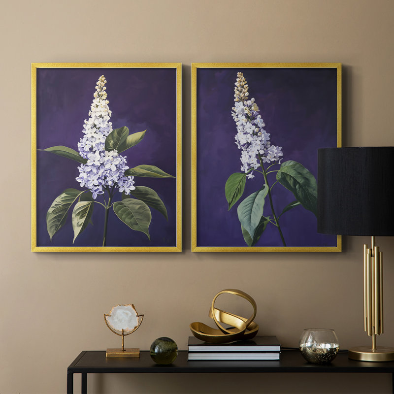 Série FLORAL CCxxix - reproduction encadrée de qualité supérieure - prête à être accrochée - aucun clou requis - aucun clou requis