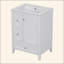 Meuble-lavabo de 24 po avec rangement, tablette réglable, panneau de fibres à densité moyenne et bois d'hévéa, cloisons amovibles-273569833