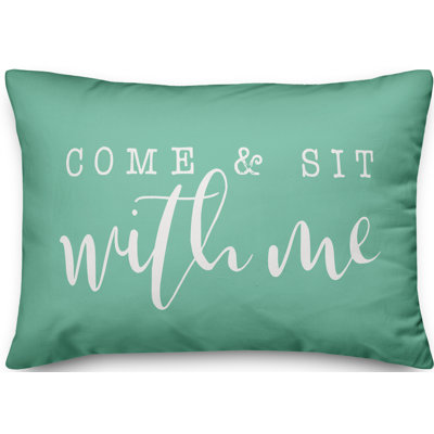  Housse et insert de coussin rectangulaire d'extérieur «Come and Sit with Me»