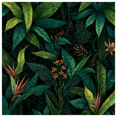 Tapis de bain Tropical Greenery Leaves