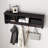 Coat Rack With 4 Dual Hooks And Panel Storage Wall Mounted Shelf Work