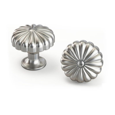 5 Pack Brushed Nickel Cabinet Knobs Dresser Knob for Drawer Hardware Handles and Luxury Pulls for Cabinets Zinc Alloy