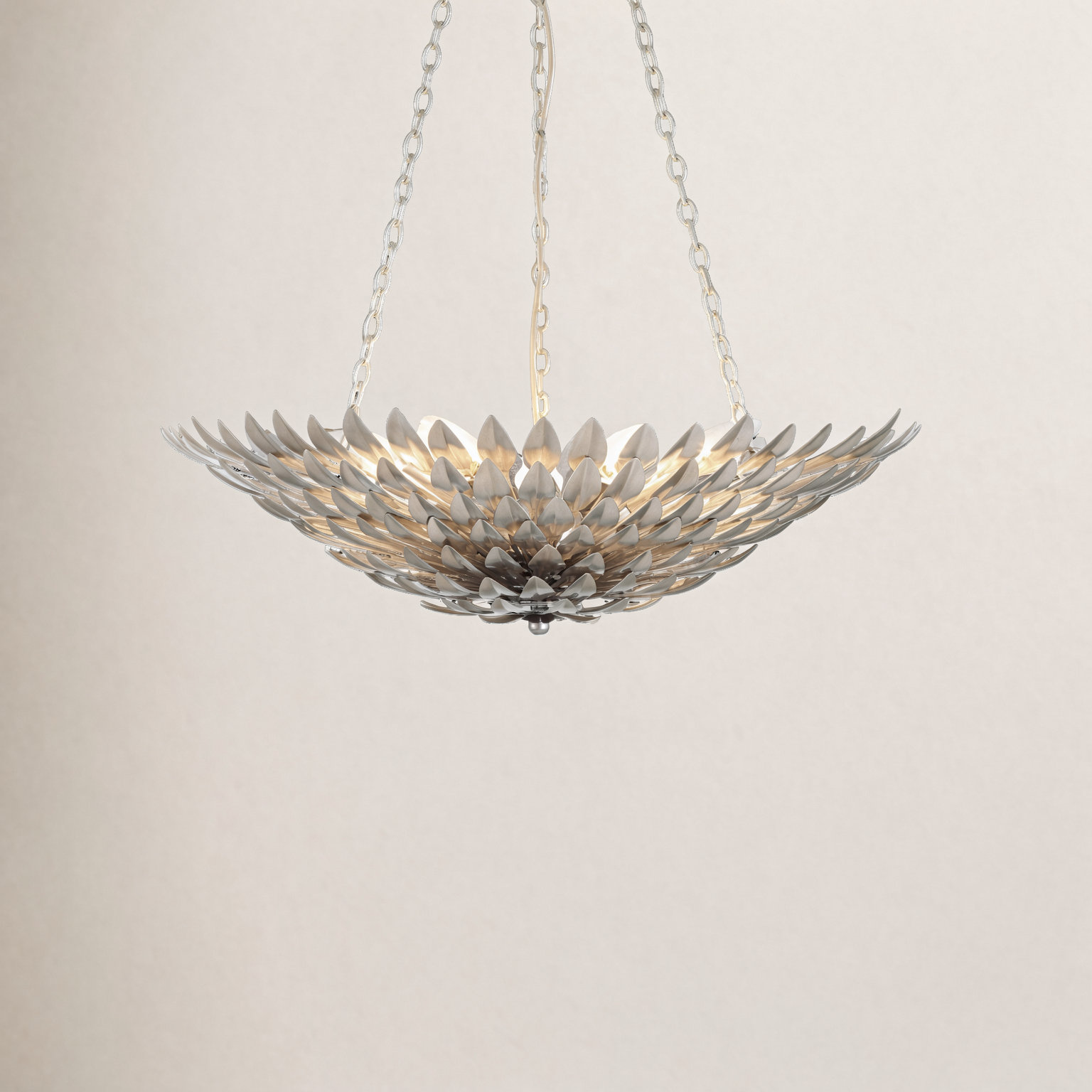 Tweedy Dimmable 6-Light Pendant, Antique Silver