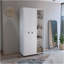 Armoire-penderie Misuri avec porte double, tiroir, tringle et tablettes ouvertes-1320409769
