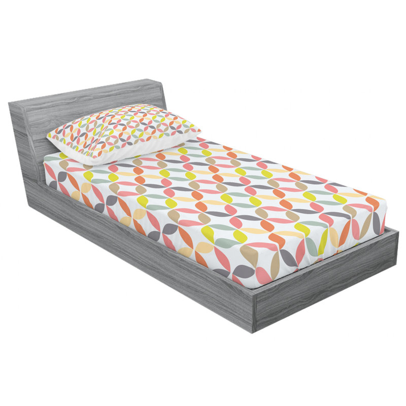 Microfiber Polka Dots Sheet Set, Full Sheet Set with Fitted Sheet, Yellow