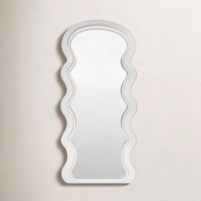 Landover White Abstract Full Length Mirror