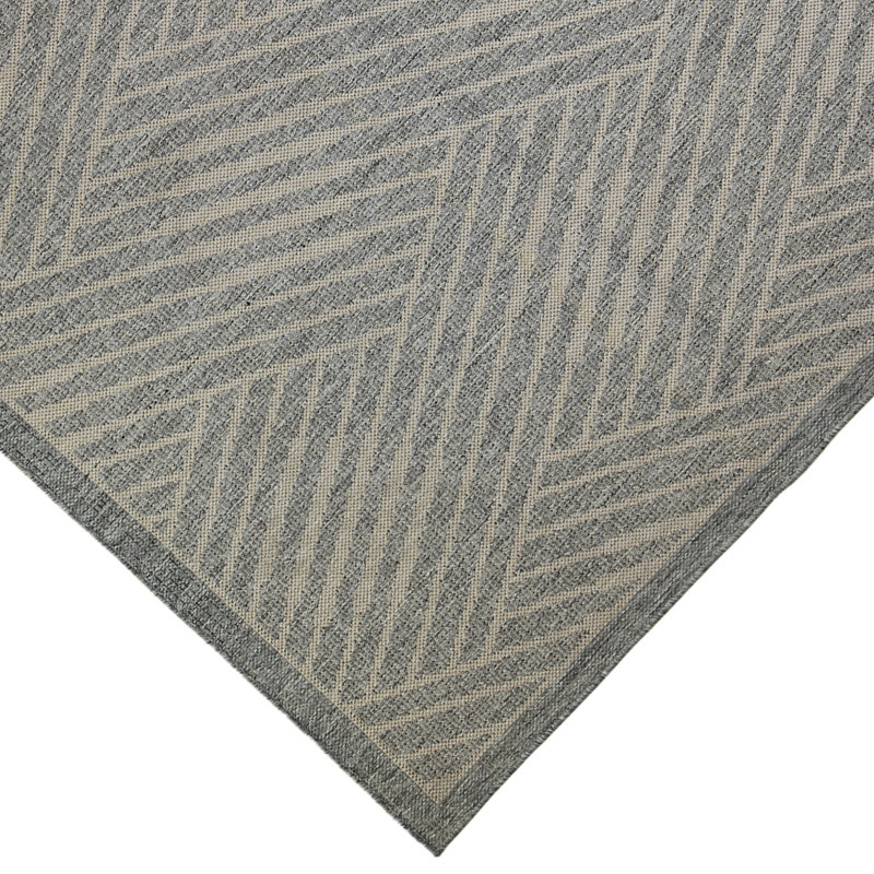Tapis de couloir d'extérieur gris 8 pi