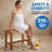 EcoDecors Eleganto 24" Teak Wood Shower Bench in EarthyTeak Finish