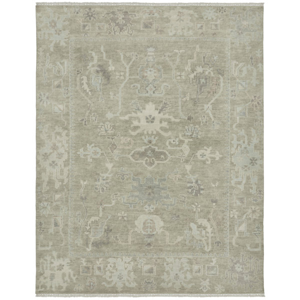 Ashley Stark Home Lula Wool Oriental Area Rug In Sage 