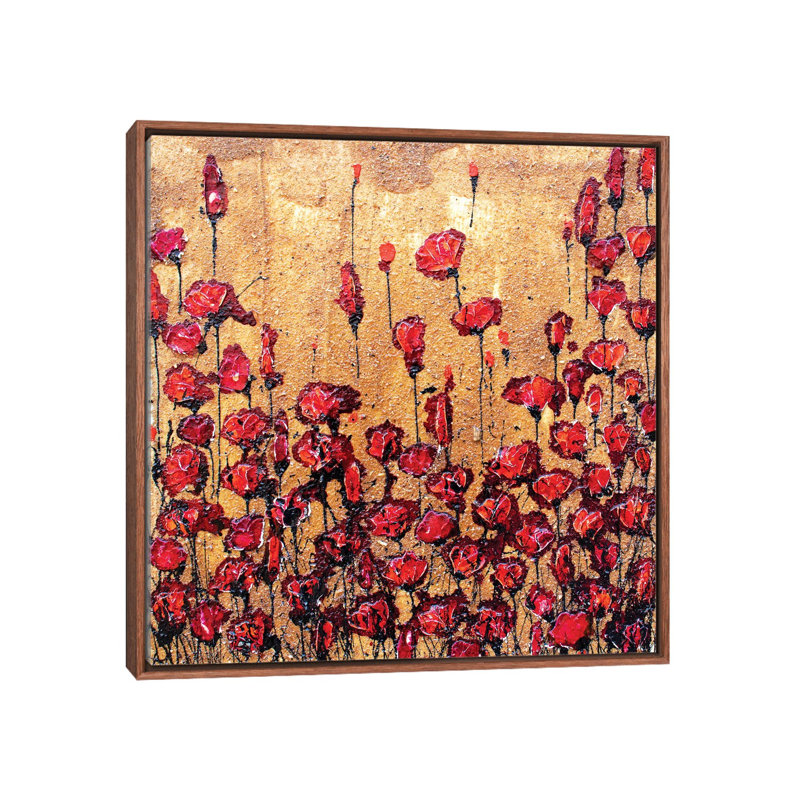 Lovely Summer 1 Piece Painting on Canvas, 66.04 cm H x 66.04 cm W, Classic Brown Wood Framed