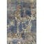 Tapis bleu noué à la main de conception unique nouvel âge 5 pi 6 po x 8 pi 5 po Scribe