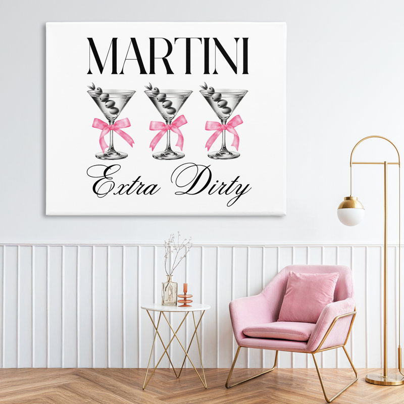 «Pink Ribbon Martini Trio», design par Lettré et doublé, 36 x 48