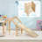 HOMCOM 177.8cm W Pine Wood And Multi-layer Board Kids Climber