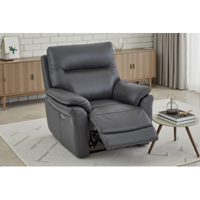99cm Wide Leather Match Standard Recliner