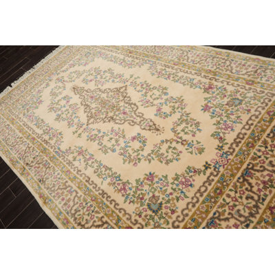 6x9 Hand Knotted New Zealand Wool Kerman Traditional Plush Pile Rug