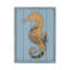 Décoration murale en bois hippocampe rustique