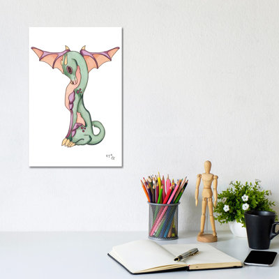 Monster Letter T by Might Fly Art & Illustration - Wrapped Canvas Print