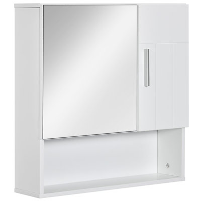 Armoire à pharmacie à fixation en surface à 2 portes sans cadre avec 5 tablettes réglables