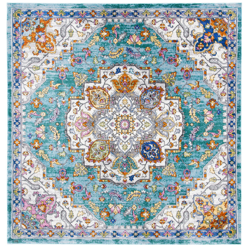 Bruckmann Performance Oriental Rug, Square 6'5"