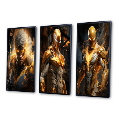 «Fierce Superhero», 3 pièces sur toile