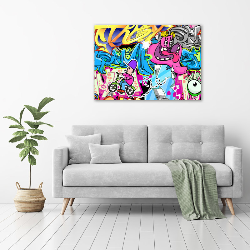 Graffiti - No Frame Print on Glass