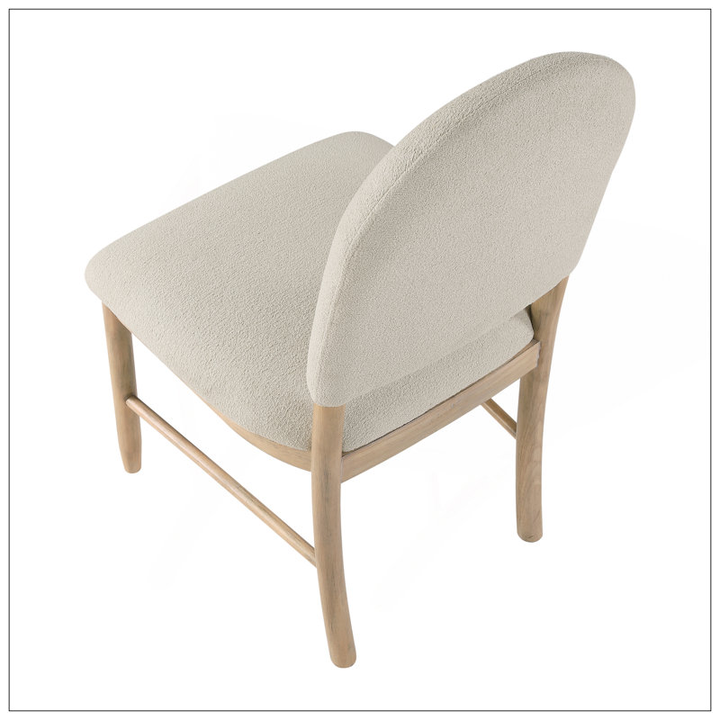 Ensemble de 2 chaises d'appoint de salle à manger à finition naturelle